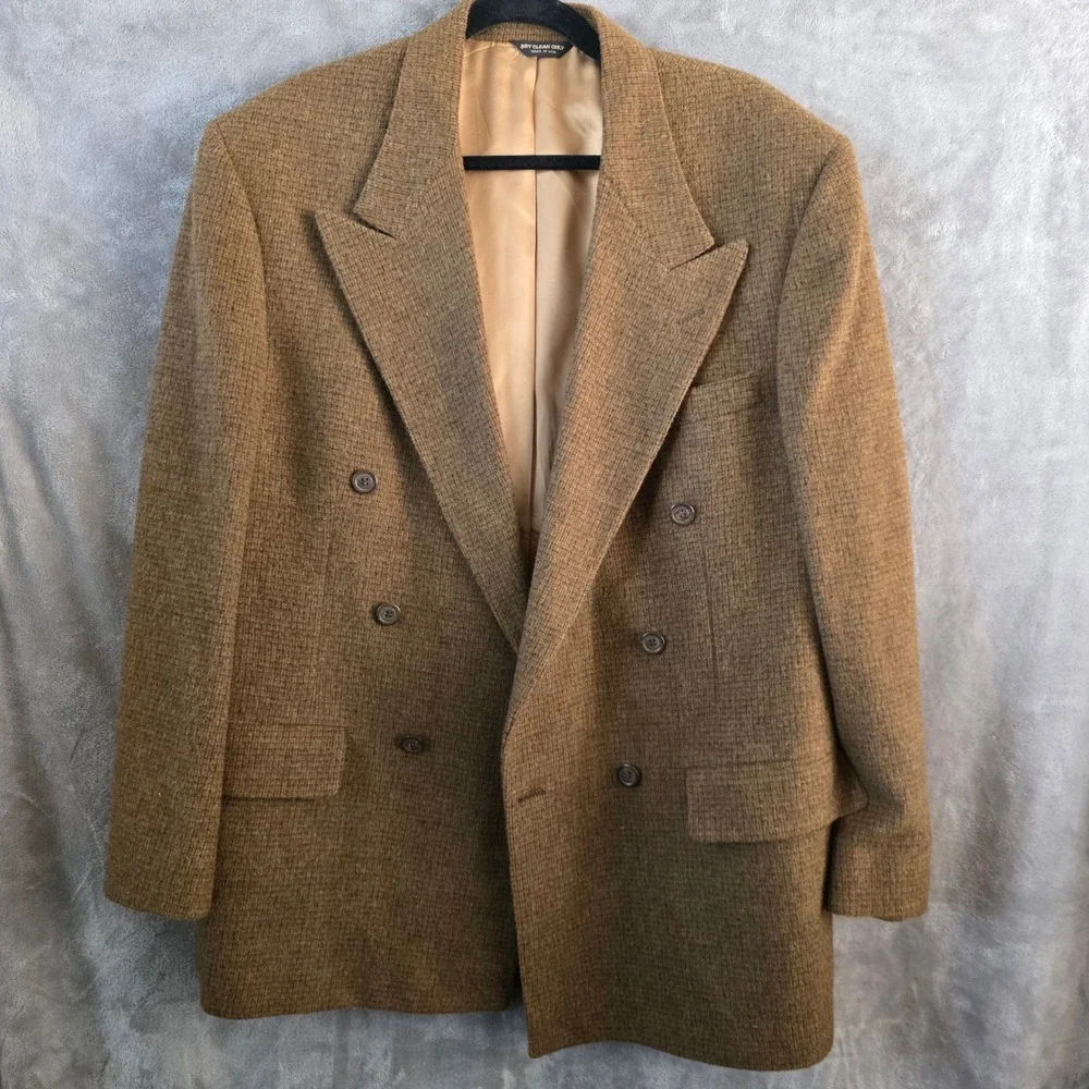 Vintage International Passport Camel Hair Jacket Classic Blazer 1980s–90s